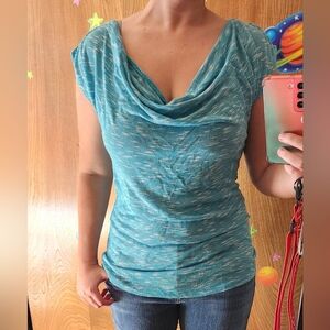 Sleeveless Cowl Neck Shirt No Boundaries